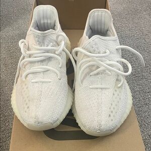 Kids White Knit Sneakers